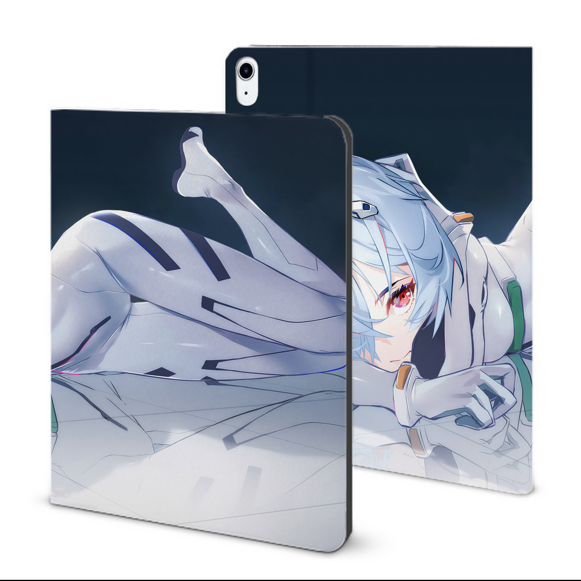 （画像用） EVA 新世紀エヴァンゲリオン IPad ケース ブック型 PUレザー TPU 耐衝撃 軽量 薄型 ペン収納なし 全面保護 IPad 各モデル対応